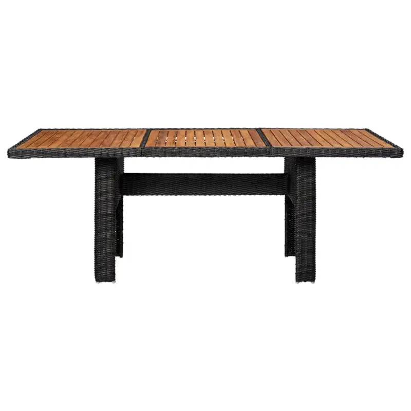 Elegante tuinset met massief acaciahout en gepoedercoat staal - Tuinsets