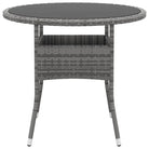 Elegante tuinset met poly rattan en gehard glas voor jouw terras - Grijs - Tuinsets