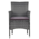 Elegante tuinset met poly rattan en gehard glas voor terras genieten - Tuinsets