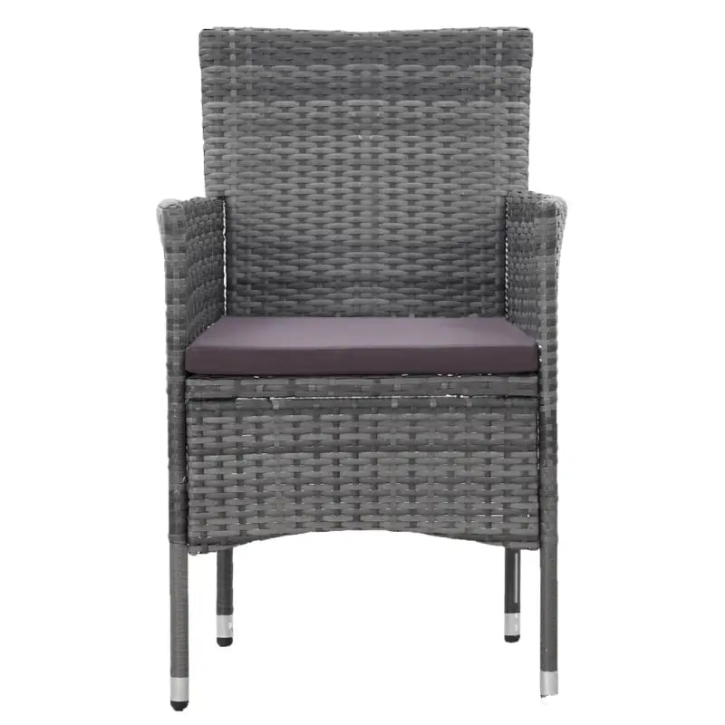 Elegante tuinset met poly rattan en gehard glas voor terras genieten - Tuinsets
