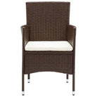 Elegante tuinset met poly rattan en gehard glas voor terras of tuin - Tuinsets