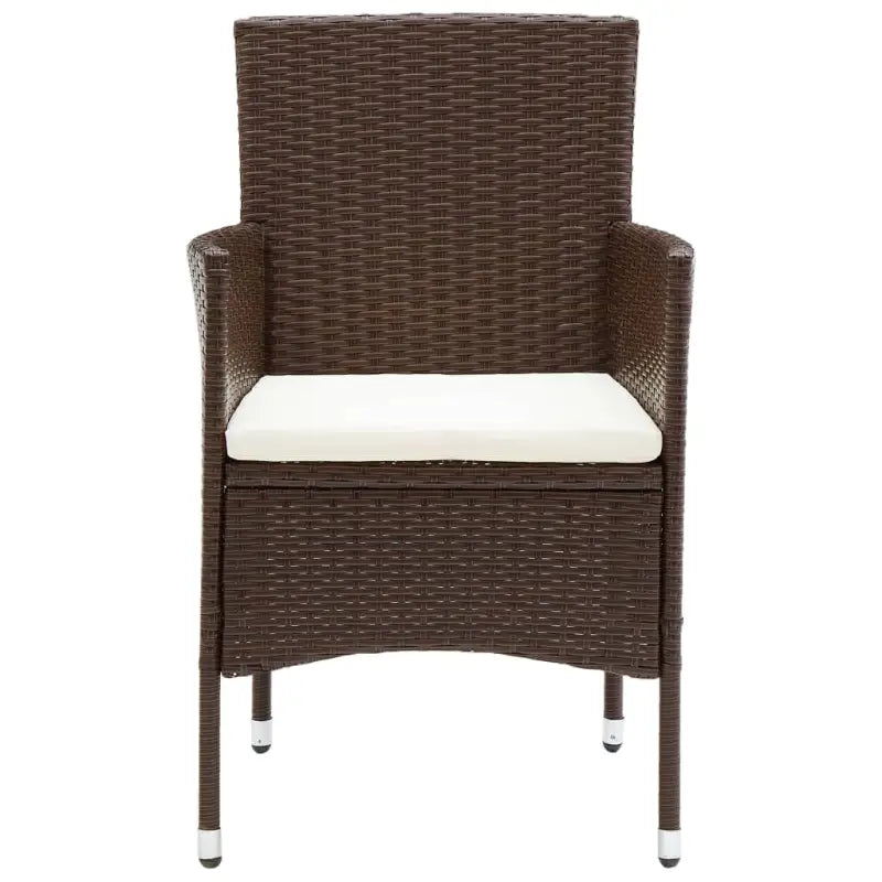 Elegante tuinset met poly rattan en gehard glas voor terras of tuin - Tuinsets