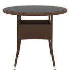 Elegante tuinset met poly rattan en gehard glas voor terras of tuin - Tuinsets
