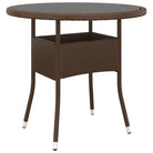 Elegante tuinset met poly rattan en gehard glas voor terras of tuin - Tuinsets
