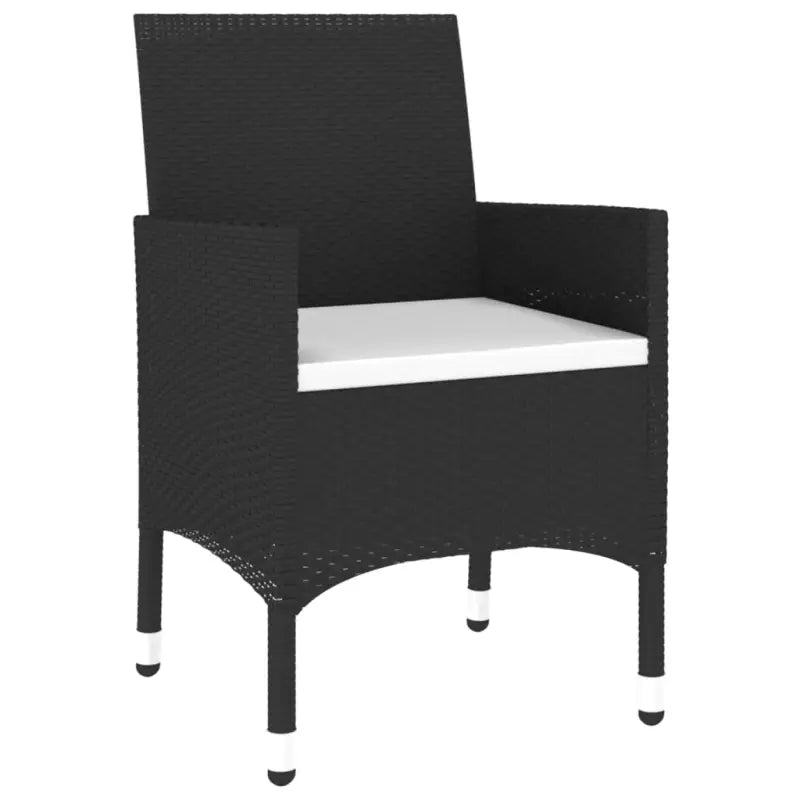 Elegante tuinset met poly rattan en gehard glas voor tuin en terras - Tuinsets