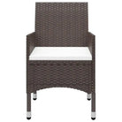 Elegante tuinset met poly rattan en gehard glazen tafelblad - Tuinsets