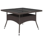 Elegante tuinset met poly rattan en gehard glazen tafelblad - Tuinsets