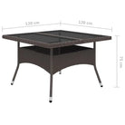 Elegante tuinset met poly rattan en gehard glazen tafelblad - Tuinsets