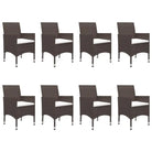 Elegante tuinset met poly rattan en gehard glazen tafelblad - Tuinsets