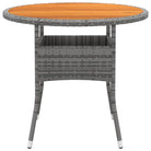 Elegante tuinset met poly rattan en massief acaciahout ontwerp - Grijs - Tuinsets