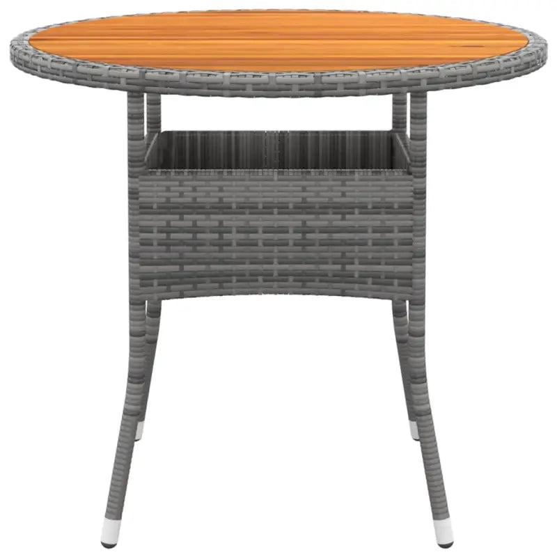 Elegante tuinset met poly rattan en massief acaciahout - Tuinsets