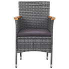 Elegante tuinset met poly rattan en massief acaciahout voor je terras - Tuinsets