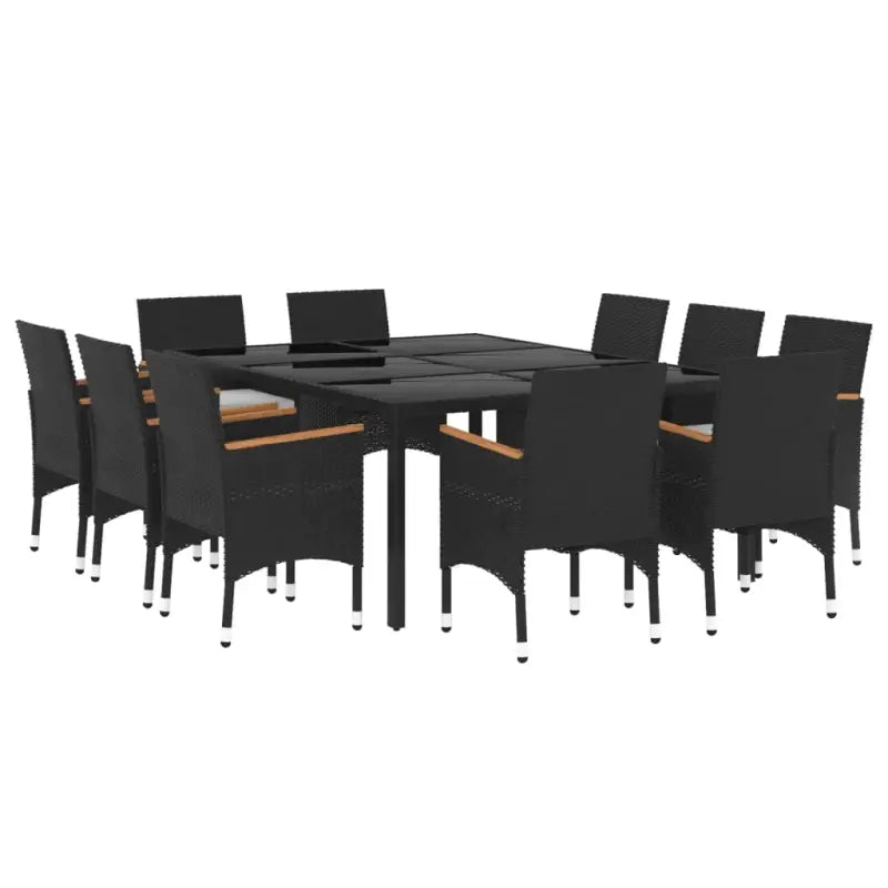 Elegante tuinset met poly rattan en stevige stalen frames - Tuinsets