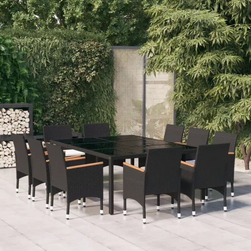 Elegante tuinset met poly rattan en stevige stalen frames - Tuinsets