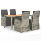 Elegante tuinset met poly rattan voor dineren en ontspannen - Tuinsets