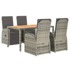 Elegante tuinset met poly rattan voor dineren en ontspannen - Tuinsets