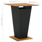 Elegante tuinset met zwart materiaal en gepoedercoat staal - Tuinsets