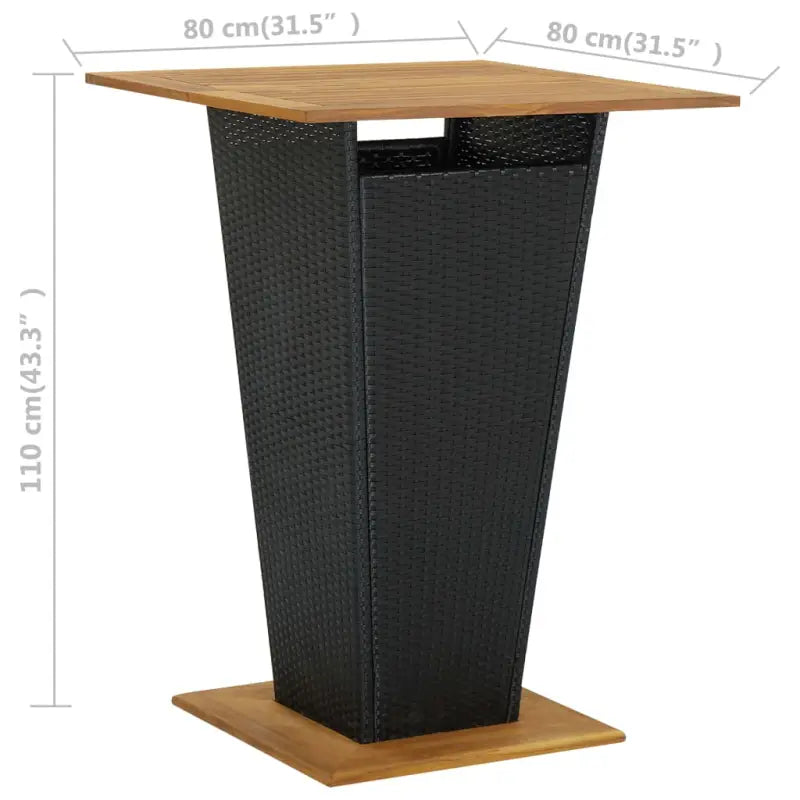 Elegante tuinset met zwart materiaal en gepoedercoat staal - Tuinsets