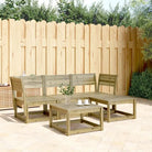 Elegante tuinset van geïmpregneerd grenenhout voor ontspanning - Naturel geïmpregneerd / Nee - Tuinsets