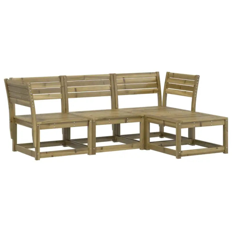 Elegante tuinset van geïmpregneerd grenenhout voor ontspanning - Tuinsets
