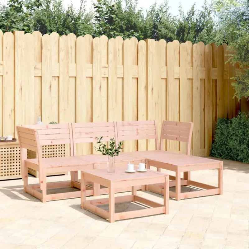 Elegante tuinset van geïmpregneerd grenenhout voor ontspanning - Natuurlijk douglashout / Nee - Tuinsets