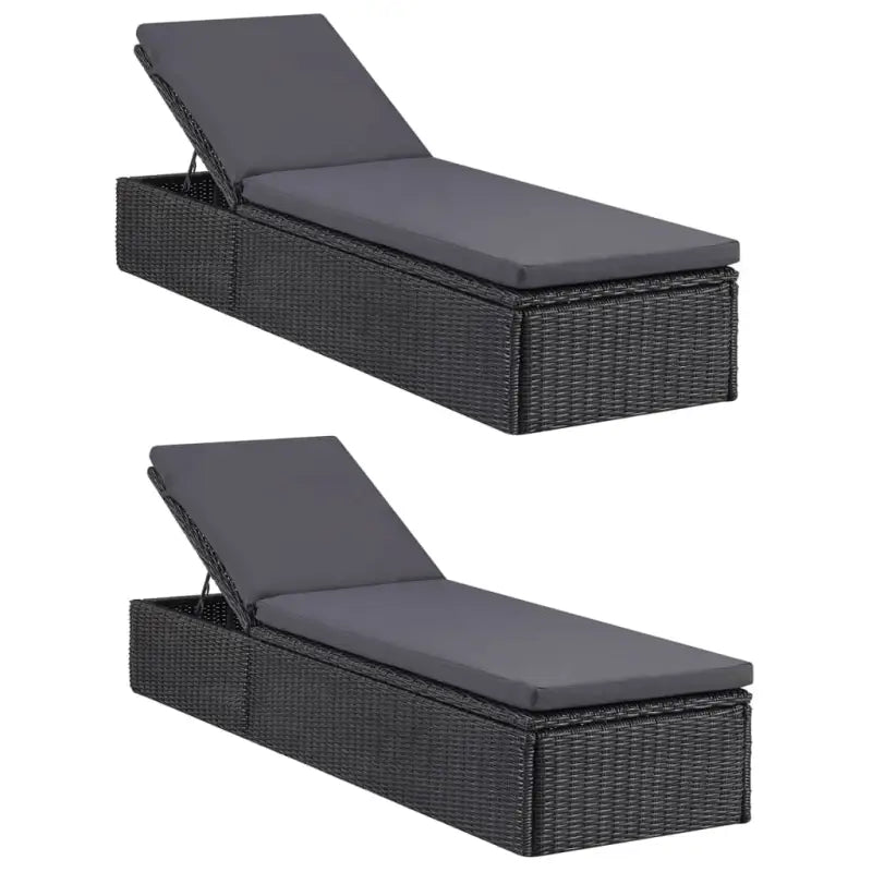 Elegante tuinset van gepoedercoat staal met verstelbare ligstoelen - Tuinsets