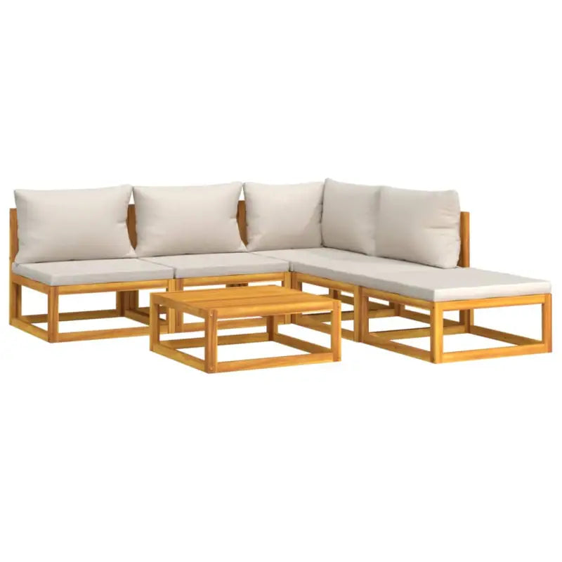 Elegante tuinset van massief acaciahout met comfortabele afmetingen rugkussen - Tuinsets