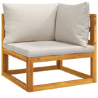 Elegante tuinset van massief acaciahout met comfortabele afmetingen rugkussen - Tuinsets