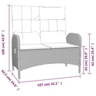 Elegante tuinset van poly rattan met gehard glas en gepoedercoat staal - Tuinsets