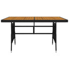 Elegante tuinset van waterdicht PE-rattan en massief acaciahout - Zwart - Tuinsets
