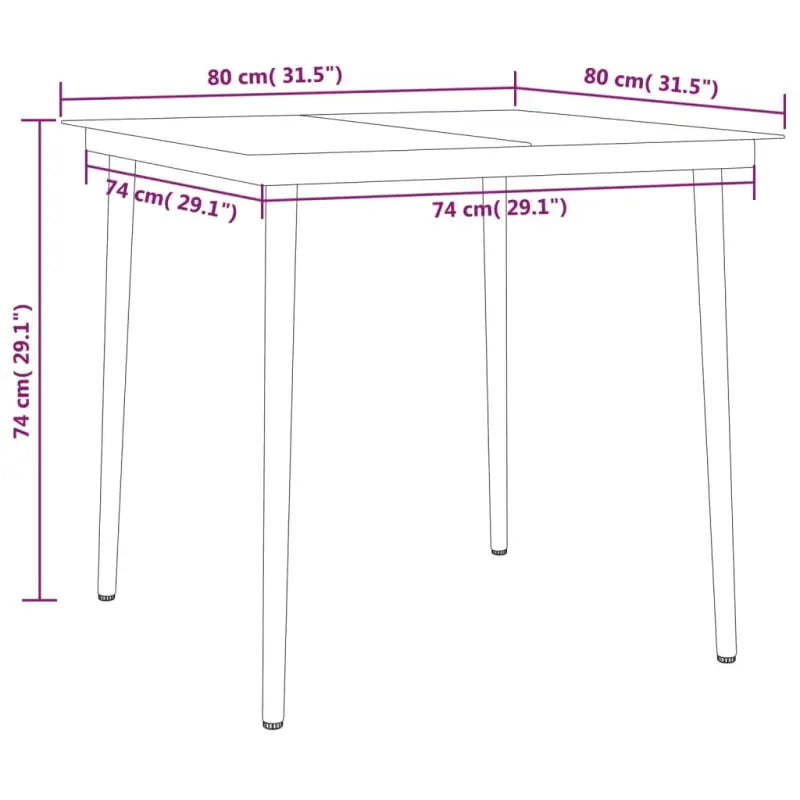 Elegante Tuinset voor Buiten met Stevige Stalen Constructie - Tuinsets