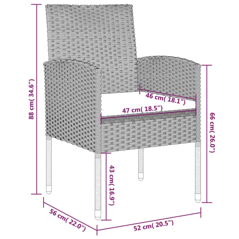 Elegante Tuinset voor Buiten met Stevige Stalen Constructie - Tuinsets