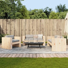 Elegante tuinsets van massief grenenhout met wasbruin materiaal - Natuurlijk grenenhout / 134 x 60 x 62 cm - Tuinsets