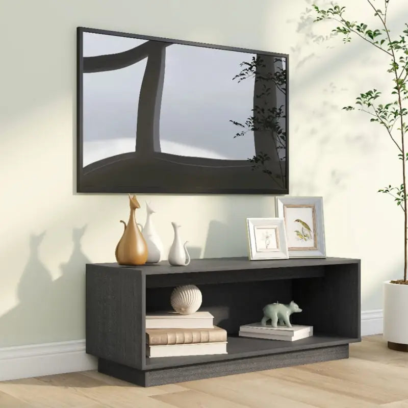 Elegante tv meubel van massief grenenhout met strakke lijnen - Tv-meubels