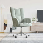 Elegante verstelbare draaibare relaxstoel met modern blokpatroon - Lichtgrijs / 1 - Fauteuils & Relaxfauteuils