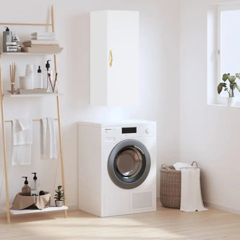 Elegante wandgemonteerde dressoir van bewerkt hout voor een tijdloze uitstraling - Wit / 1 - Dressoirs & buffetkasten