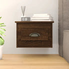 Elegante wandgemonteerde nachtkastje in grijs sonoma eiken design - bruin eikenkleur / 1 - Nachtkastjes