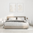 Elegante wandgemonteerde nachtkastje in grijs sonoma eiken design - Wit / 2 - Nachtkastjes