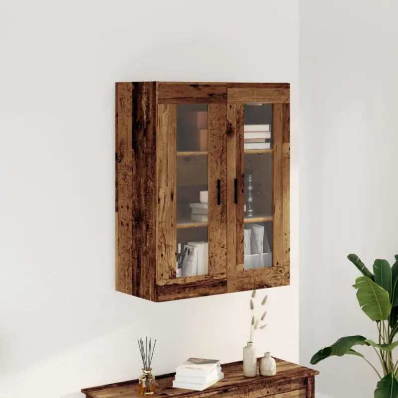 Elegante wandkast van bewerkt hout met duurzaam en stabiel ontwerp - Oud hout / 1 - Dressoirs & buffetkasten