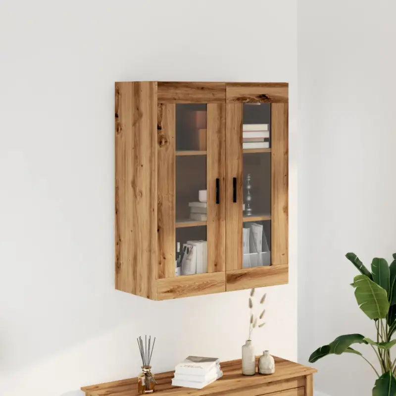 Elegante wandkast van bewerkt hout met duurzaam en stabiel ontwerp - artisanaal eikenkleurig / 1 - Dressoirs &
