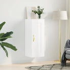 Elegante wandkast van bewerkt hout met tijdloos ontwerp - Hoogglans wit / 1 - Dressoirs & buffetkasten
