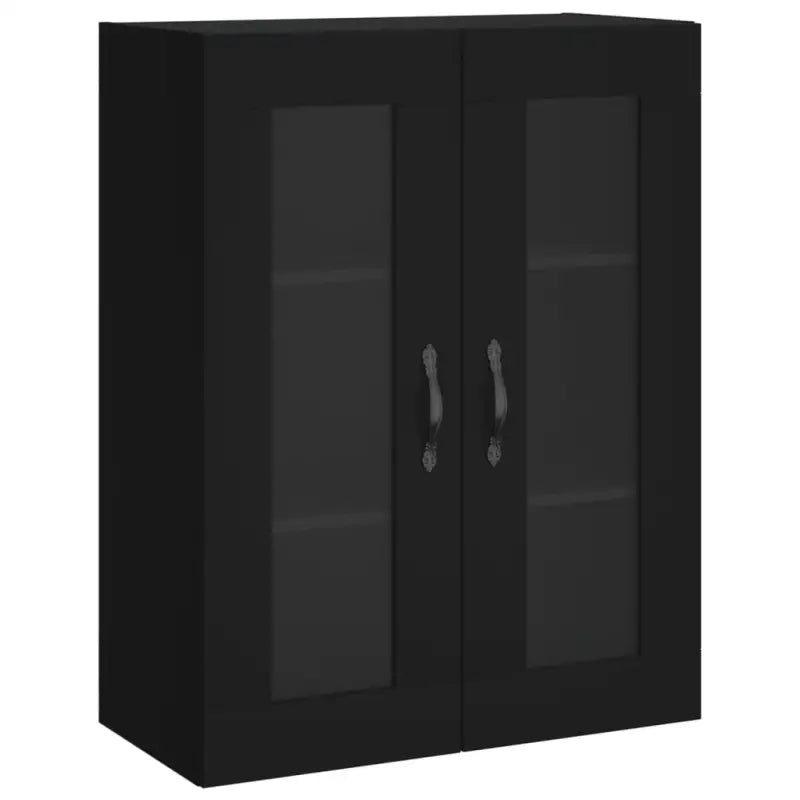 Elegante wandkast van bewerkt hout met tijdloos ontwerp - Zwart / 1 - Dressoirs & buffetkasten
