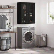 Elegante wandkast van bewerkt hout met tijdloos ontwerp - Zwart / 1 - Dressoirs & buffetkasten
