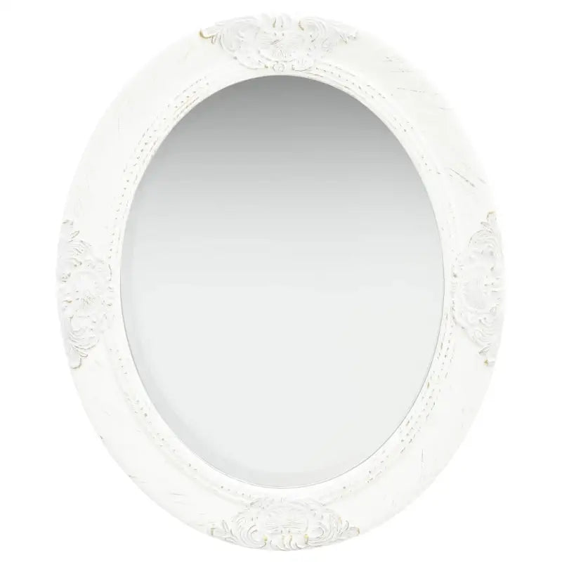 Elegante wandspiegel met antiek barok houten frame - Wit / 50 x 60 cm / 1 - Spiegels