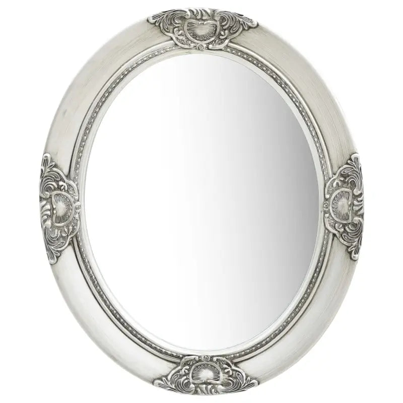 Elegante wandspiegel met antiek barok houten frame - Zilver / 50 x 60 cm / 1 - Spiegels