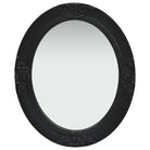 Elegante wandspiegel met antiek barok houten frame - Zwart / 50 x 60 cm / 1 - Spiegels