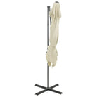 Elegante zweefparasol met dubbel dak voor schaduw en UV-bescherming - Parasols en zonneschermen