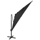Elegante zweefparasol met LED-verlichting beschermt tegen zon en uv - Parasols en zonneschermen