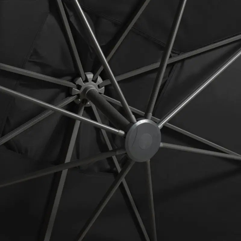 Elegante zweefparasol met LED-verlichting beschermt tegen zon en uv - Parasols en zonneschermen