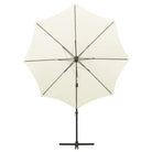 Elegante zweefparasol met LED-verlichting en bescherming tegen zware regenval - Parasols en zonneschermen